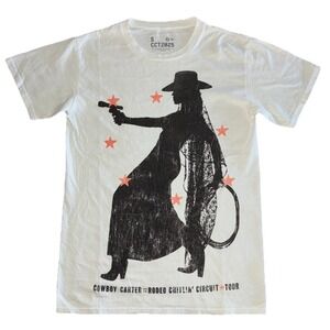 Beyonce Most Wanted Tee S White Cowboy Carter Tour 2025 Merch‎ NEW *spot